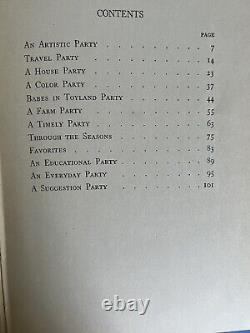 A Book of Original Parties by Ethel Owen 1925 First edition