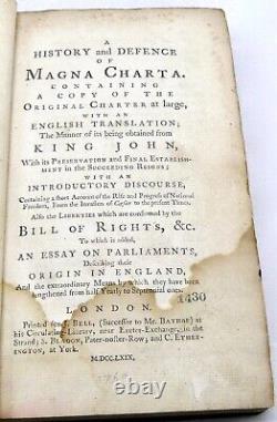 A Defence and History of Magna Charta by Samuel Johnson, First edition 1769