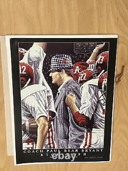 Alabama- PaulBearBryant, With Certificates Complete/papers Rick Rush edition