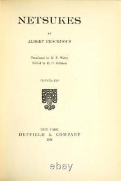 Albert Brockhous / Netsukes 1st Edition 1924 Asia