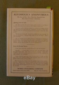 Alcoholics Anonymous 1st edition, 1st printing