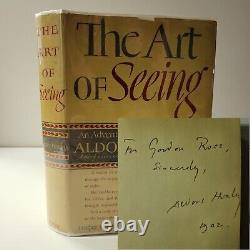 Aldous Huxley The Art Of Seeing SIGNED 1942 First Edition Mint Vtg