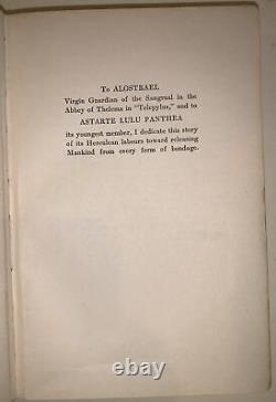 Aleister Crowley, The Diary Of A Drug Fiend, 1923, First Ed, Occult, Thelema