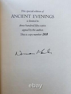 Ancient Evenings Norman Mailer, Signed Numbered Limited 1st Edition withSlipcase