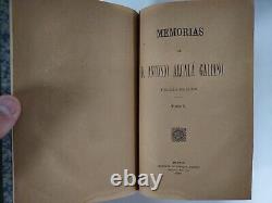 Antonio Alcalá Galiano MEMORIAS 1886 First Edition ESPANOL Political Spain
