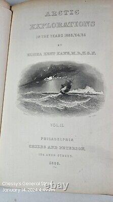 Artic Explorations 2 Volume Set Dr. Elisha Kane 1856