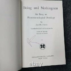 BEING AND NOTHINGNESS, 1st Edition (US English), Jean-Paul Sartre, 1956, HC DJ