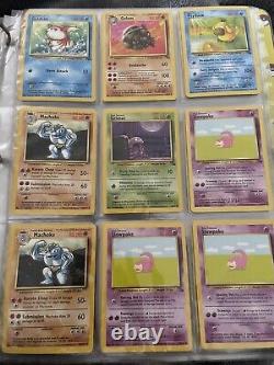 Binder Of Pokémon Original Cards. Base Set 1996. First Edition Holo Rare Common