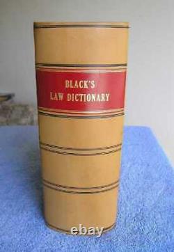 Black's Law Dictionary, Original 1891 First Edition Henry Campbell Black 1st