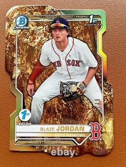 Blaze Jordan Gold Die Cut #d/49 Boston Red Sox 2021 Bowman 1st Edition Rookie