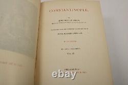 CONSTANTINOPLE 1896 First Edition Two Volumes Illustrated Ottoman Turkey Map