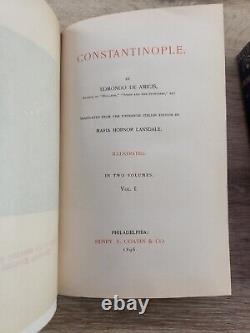 CONSTANTINOPLE 1896 First Edition Two Volumes Illustrated Ottoman Turkey Map