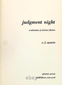C L Moore First Edition 1952 Judgment Night Hardcover Gnome Press Sci-Fi HC withDJ