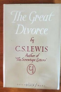 C. S. Lewis The Great Divorce First Edition (UK, Bles)