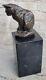 Cat Kitty Feline Lover Collector Bookend Bronze Marble Statue Decor Gift Deal Nr