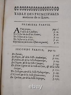 DE LA VERTU des Payens. MOTHE LE VAYER, 1642. First edition