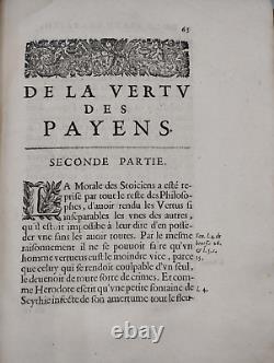 DE LA VERTU des Payens. MOTHE LE VAYER, 1642. First edition