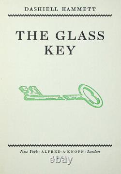 Dashiell Hammett-THE GLASS KEY-1931-1ST/1ST US ED-FAIR/GOOD COPY-HARD-BOILED