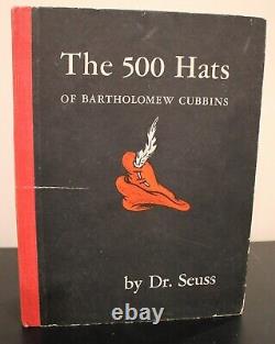 Dr. Seuss Signed'The 500 Hats of Bartholomew Cubbins' 1938 1st Edition JSA