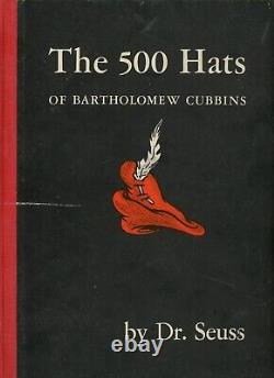 Dr. Seuss Signed'The 500 Hats of Bartholomew Cubbins' 1938 1st Edition JSA