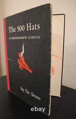 Dr. Seuss Signed'The 500 Hats of Bartholomew Cubbins' 1938 1st Edition JSA