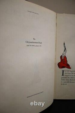 Dr. Seuss Signed'The 500 Hats of Bartholomew Cubbins' 1938 1st Edition JSA