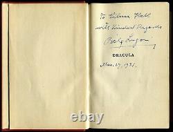 Dracula, Bram Stoker (Grosset 1931) 1st Ed. Thus, SIGNED/DATED 1931 Bela Lugosi