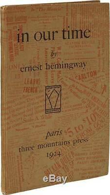 Ernest HEMINGWAY / in our time First Edition 1924