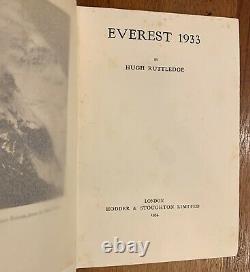 Everest 1933 First Edition Ruttledge Illustrated