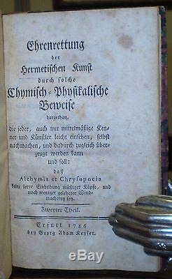 Extremely Rare Book, 1786, German, Occult, Illuminati, Alchemy, Hermetic Arts