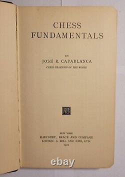 FIRST EDITION Chess Fundamentals By Jose Capablanca