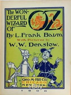 First Edition 2nd State 1900 The Wonderful Wizard of Oz L Frank Baum W W Denslow