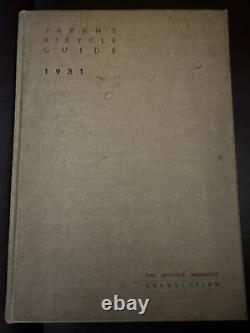 First Edition Book Japan's Bicycle Guide book 1951 The Bicycle Industry Assoc