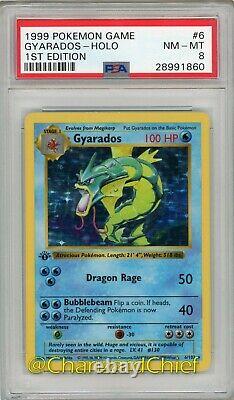 First Edition Gyarados Holo Rare 6/102 Base Set Original 1999 Pokemon Card Psa