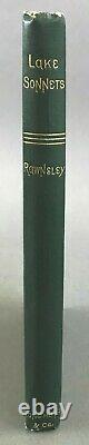 First Edition H. Rawnsley Sonnets at the English Lakes Longmans, Green 1881