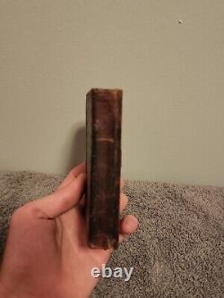First Edition Red Leather Bound Antique 1846 Holy Bible American Bible Society
