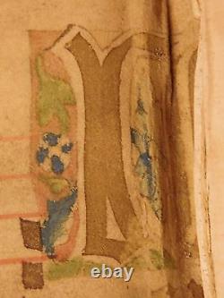 Handwritten Merchant Trader Manuscript in Medieval Illuminated Vellum BINDING