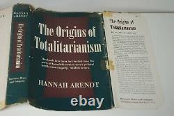 Hannah Arendt The Origins of Totalitarianism First Edition HC VG+ withFair-Good DJ