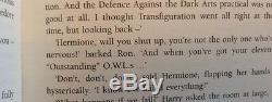 Harry Potter and Half Blood-Prince RARE OWL's Misprint on Page 99