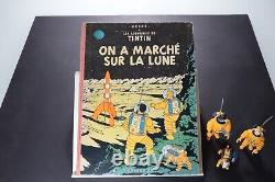 Herge Tintin 1954 First Edition Hardcover by Casterman On Marche Sur La Lune