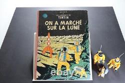 Herge Tintin 1954 First Edition Hardcover by Casterman On Marche Sur La Lune