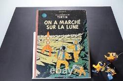 Herge Tintin 1954 First Edition Hardcover by Casterman On Marche Sur La Lune