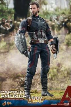 Hot Toys HT MMS480 1/6 Captain America Action Figure Body 6.0 Outfits 12in. New