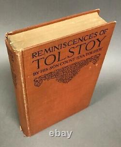 INSCRIBED 1st Edition Ilya Tolstoy Reminiscences of Tolstoy Century Co. 1914