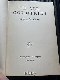 In All Countries By John Dos Passos 1934 First Edition Hardcover & Dust Jacket