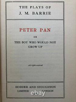 J. M. Barrie Peter Pan First Edition Hardcover Dust Jacket Near Fine RARE
