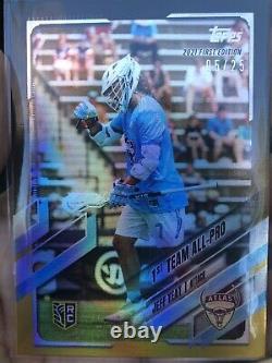Jeff Teat RC 5/25 First Edition 2021 Topps Premier Lacrosse League PLL Card