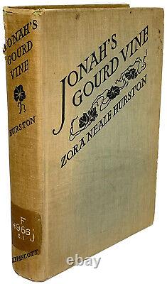 Jonah's Gourd Vine by ZORA NEALE HURSTON First Edition 1934 1st Hardcover Harlem