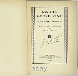 Jonah's Gourd Vine by ZORA NEALE HURSTON First Edition 1934 1st Hardcover Harlem