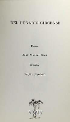 Juan Manuel Roca / Del lunario circense poemas grabados 1st Edition 1990 Poetry